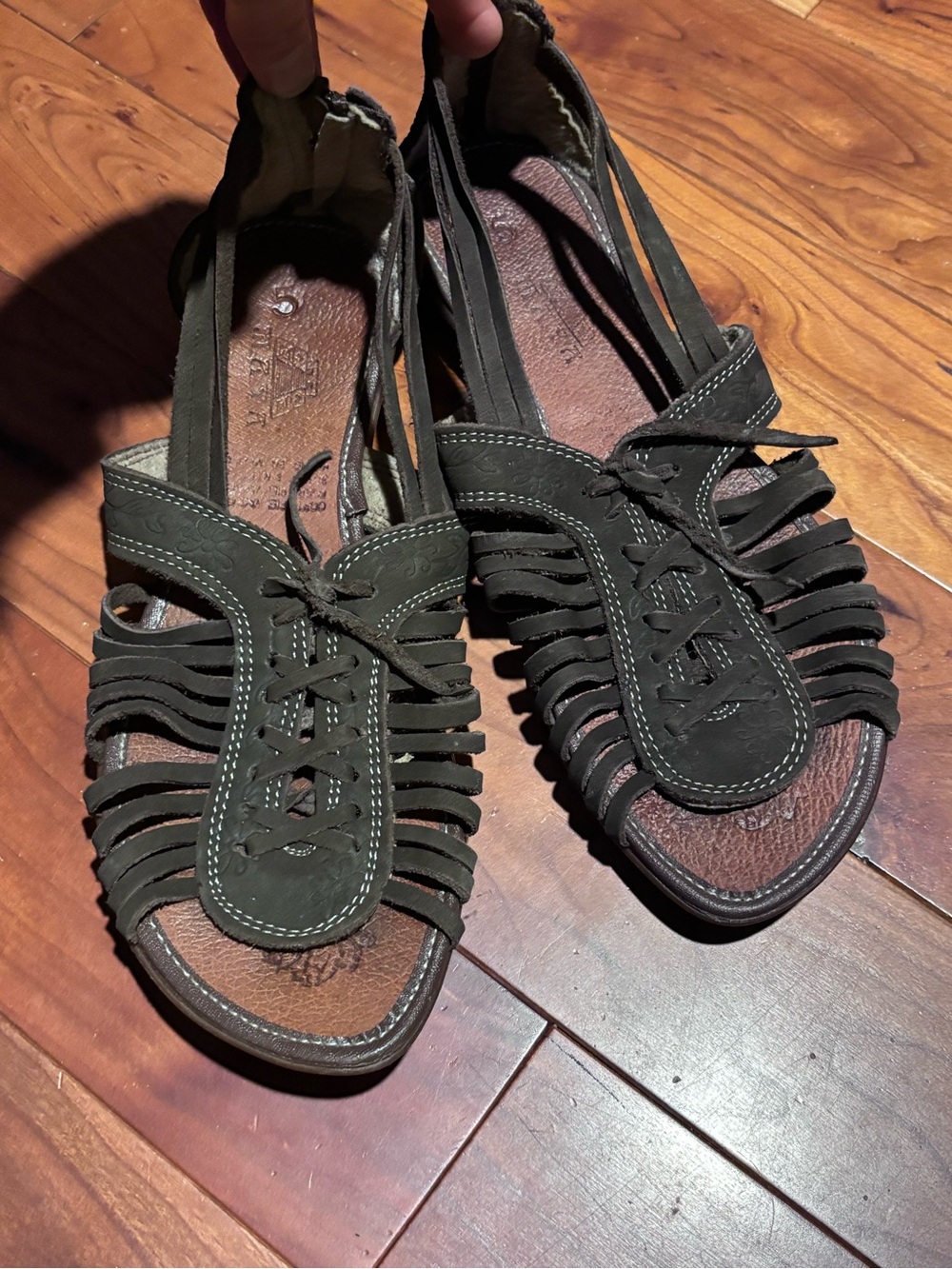 Maya Shoes - 100% handcrafted Mexican Huarache Sandal Zipper Open Toe